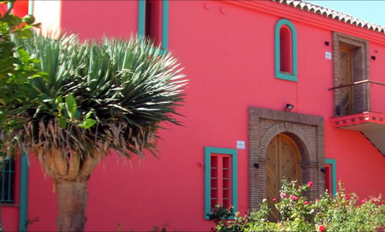 Aztec-red coloured house